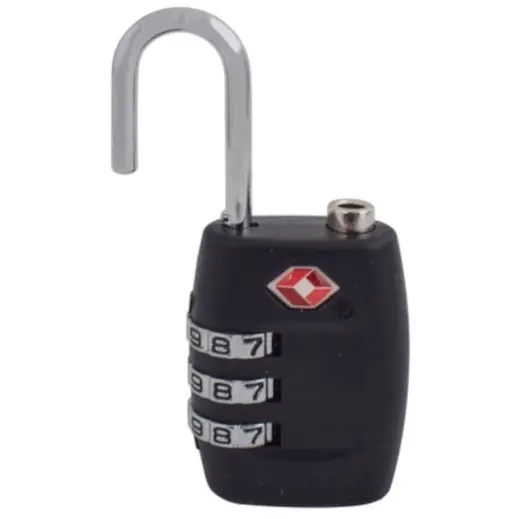 TSA Combination Lock Black Open